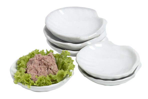 Aperitiefschälchen Muschel Weiss 6 St. 